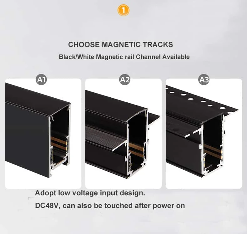 Carriles magnéticos de 48v