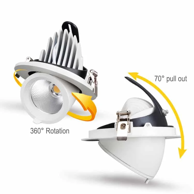 Downlight cardán ajustable