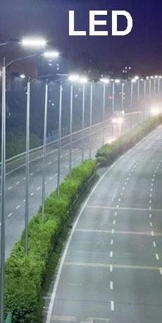 Aplicación de alumbrado público LED