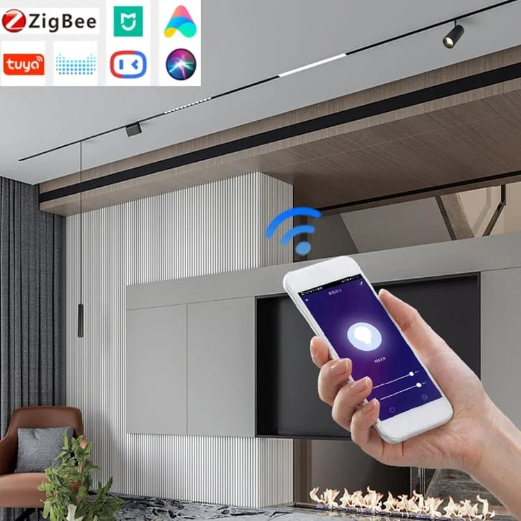 Carril magnético inteligente con pasarela Zigbee y Tuya