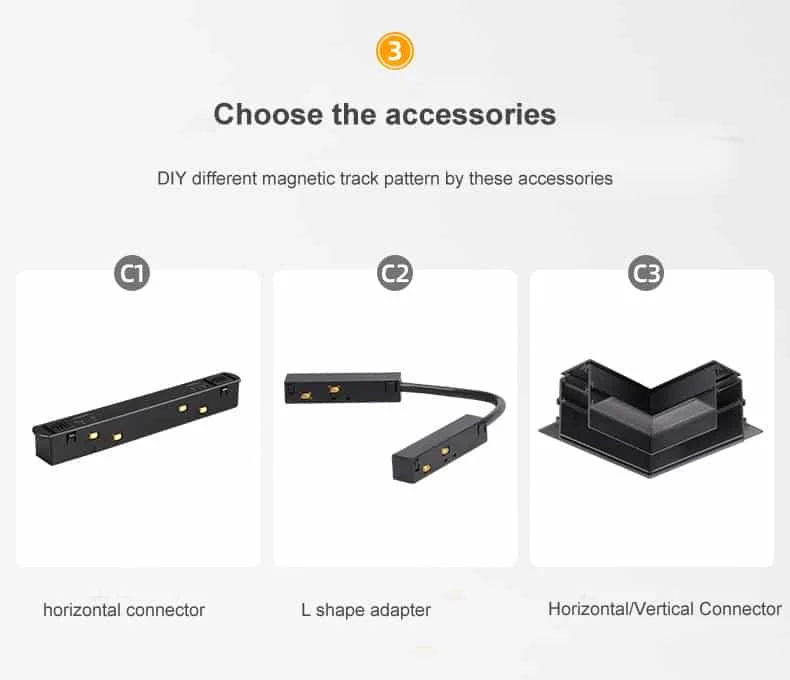 Accesorios para carril magnético 48v