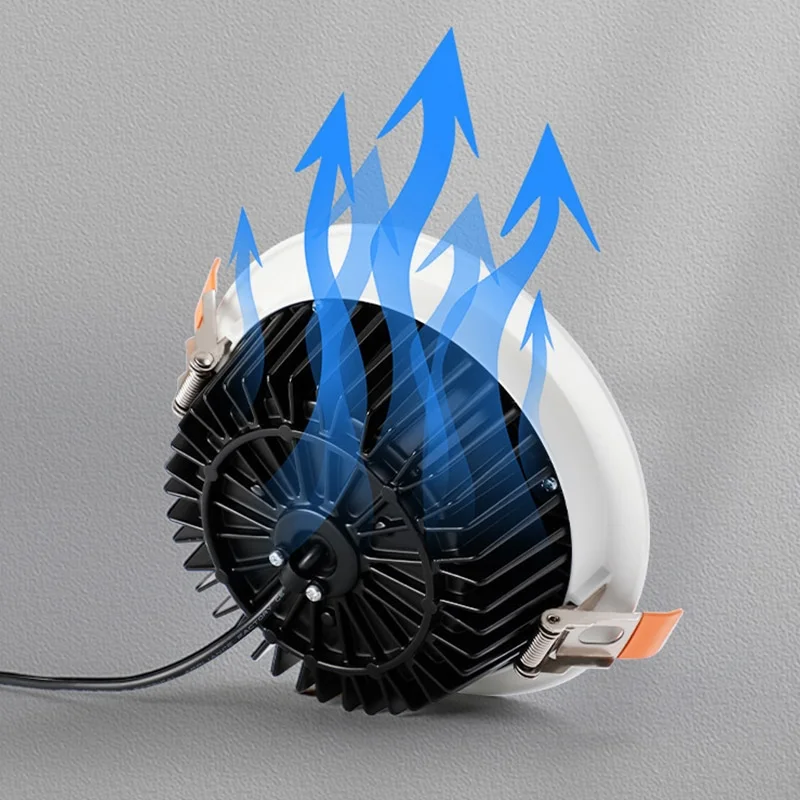 Disipador de calor downlight comercial
