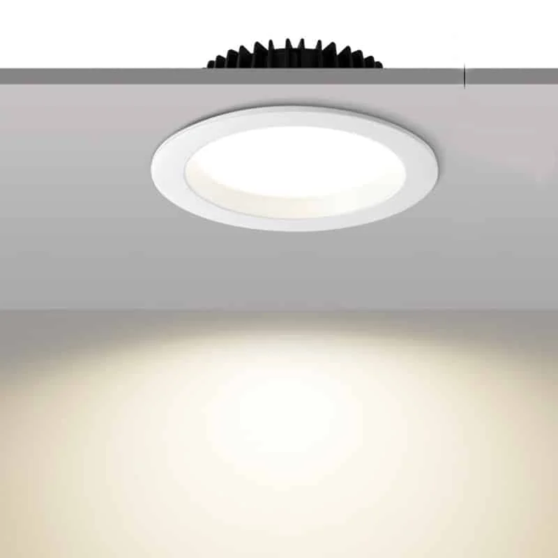 Rendimiento de downlights comerciales