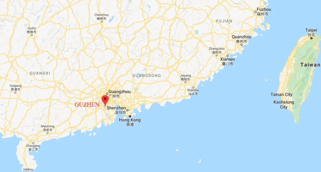 Mapa de Guzhen