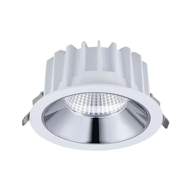 Downlight comercial con doble reflector y ópticas a elegir