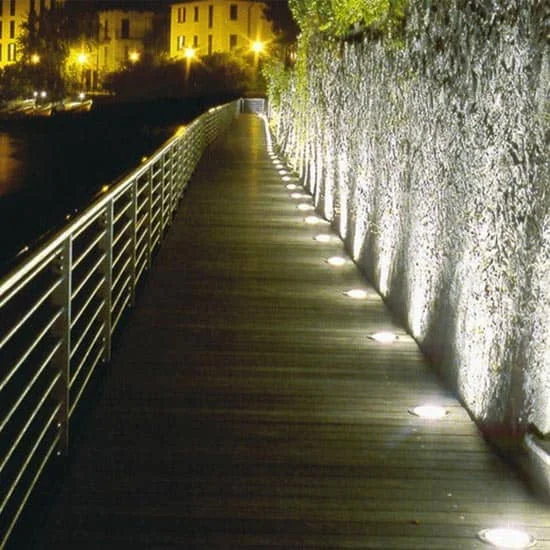 Aplicación de luces enterradas