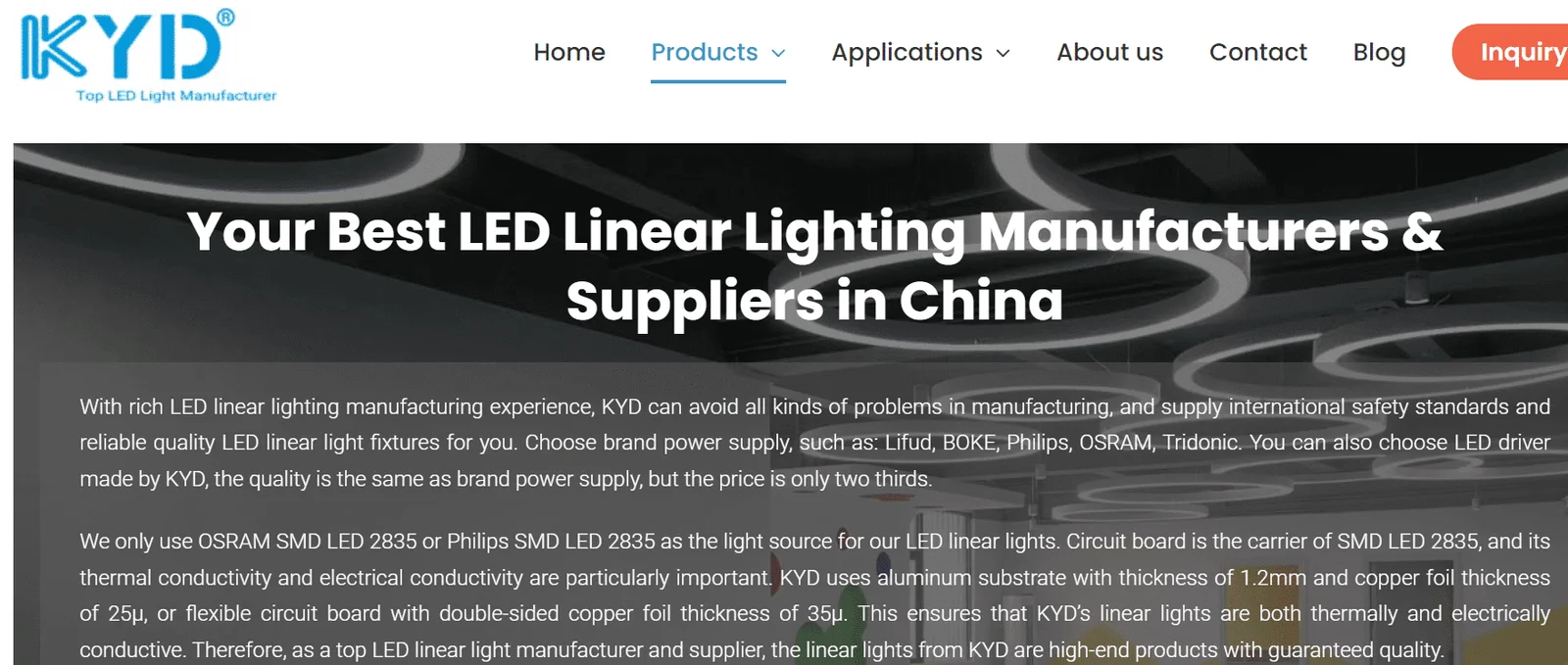 Luminaria lineal KYD
