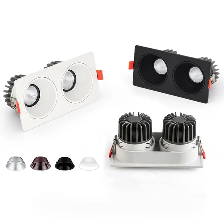Downlight empotrable doble