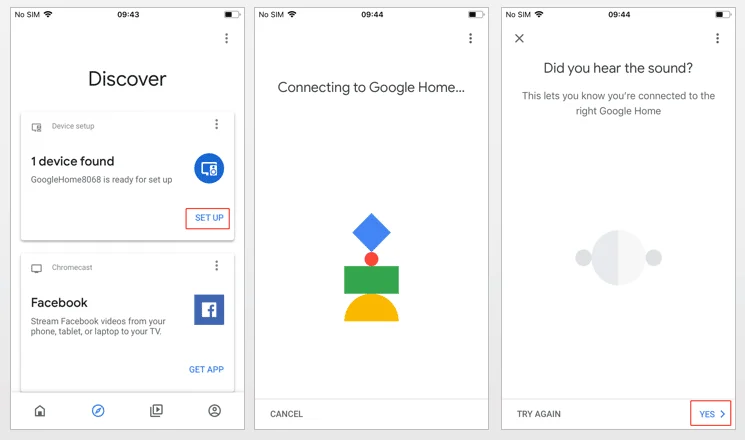 Configuración de google home