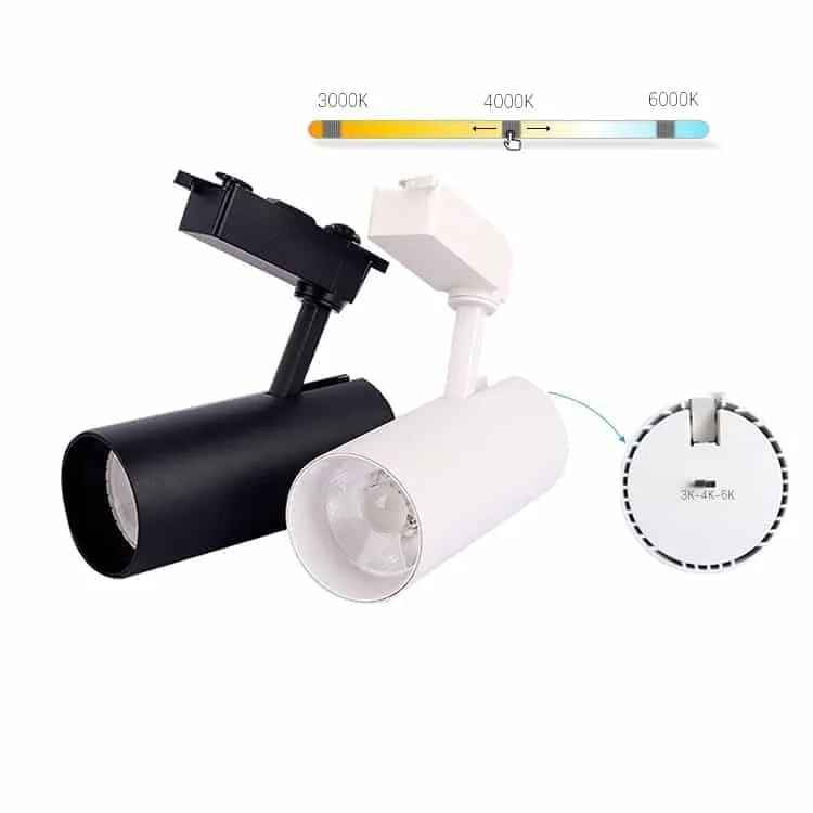 Focos de carril con blanco ajustable