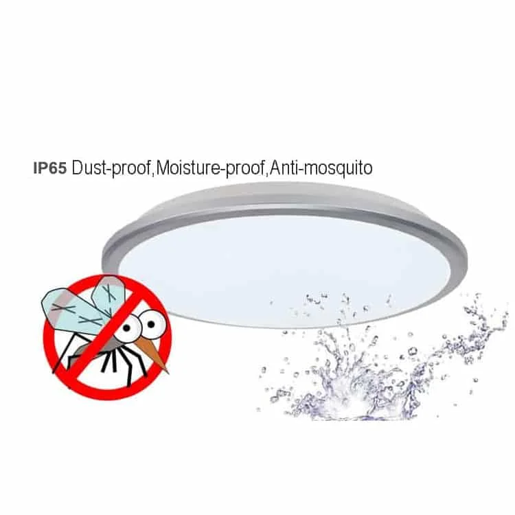 Luz de techo empotrada impermeable para baño.